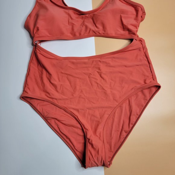 Ekouaer Women's Orange One Piece Swimsuit size XXL NWT - Picture 4 of 11